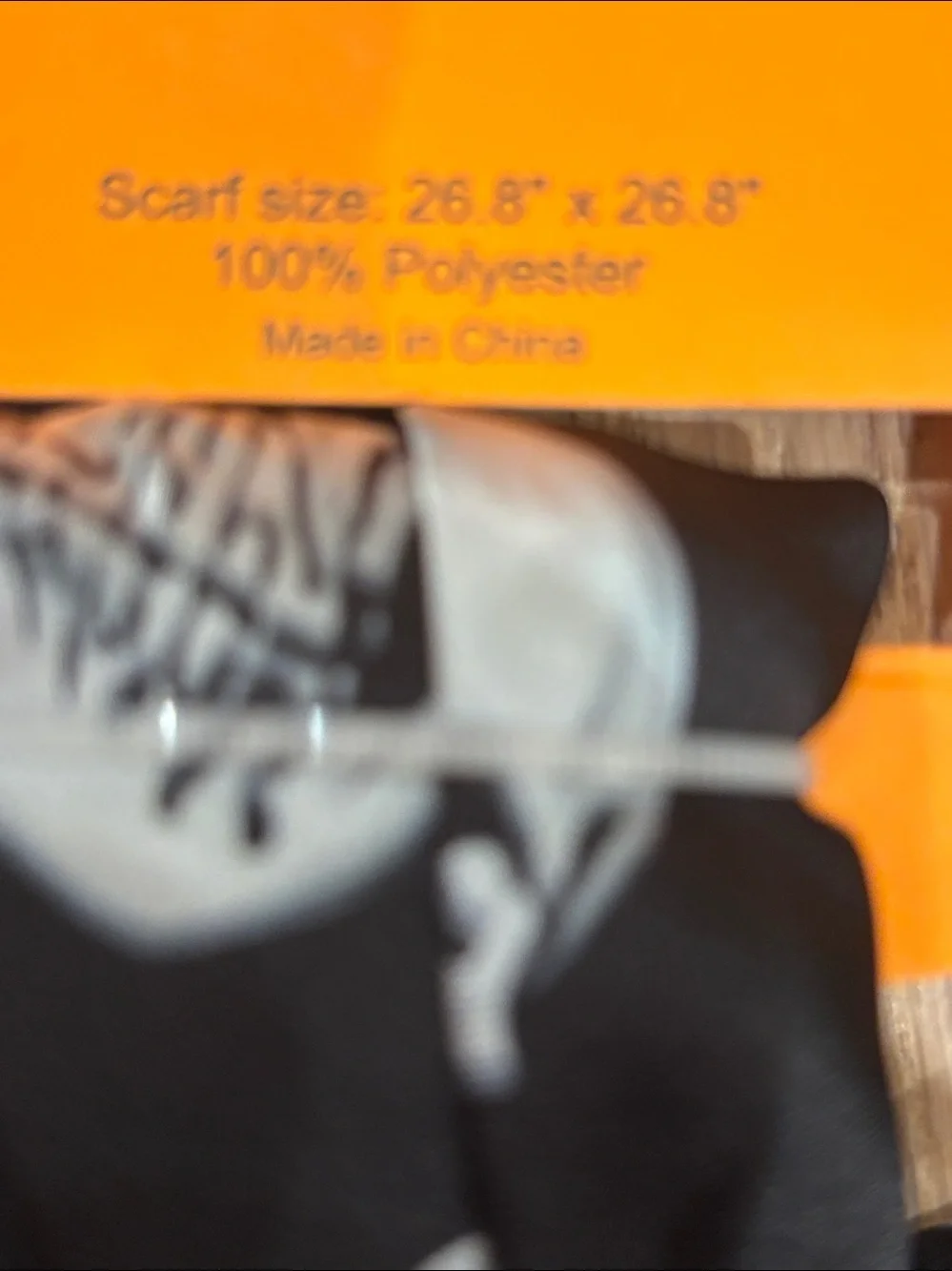 MWT Piper K Skull Print Black double sided scarf/ Bandana